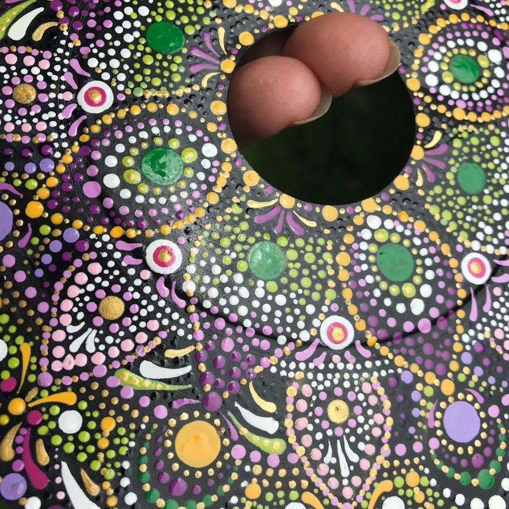 Hand Painted 45 Record - Mandala / Dot Art - Picture 2 of 5